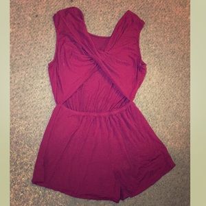 Burgundy romper